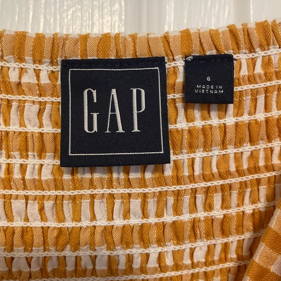 The Gap Yellow Gingham Dress w adjustable spaghetti straps Size 6 - Like New - Picture 4 of 4